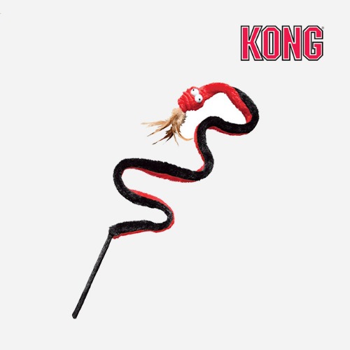 콩 KONG 뱀 고양이 낚시대 캣닢 깃털 놀이 장난감