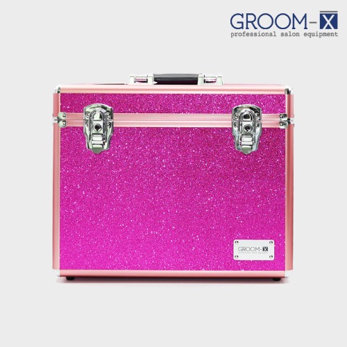 그룸엑스 애견 미용 도구함 하드케이스 가방 핑크 85GRX006