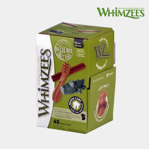윔지스 Whimzees 버라이어트 밸류박스 S 720g 48개입 강아지 덴탈껌 개껌 치석제거