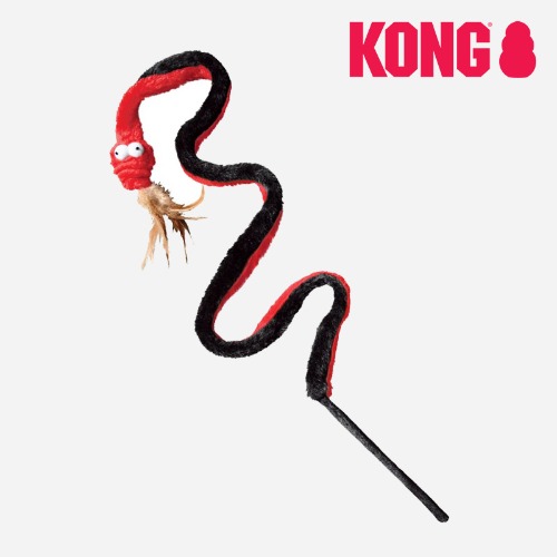 콩 KONG 뱀 고양이 낚시대 캣닢 깃털 놀이 장난감