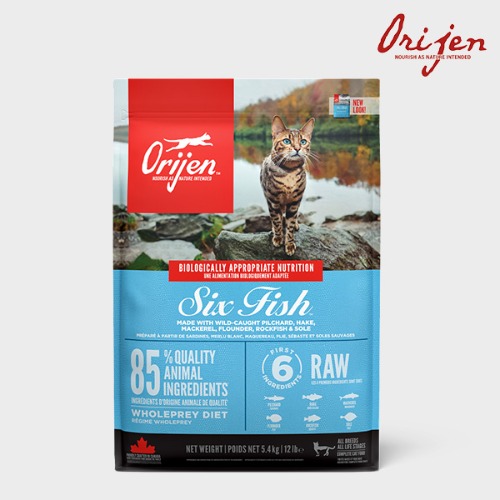 오리젠 ORIJEN 식스 6 피쉬 캣 고양이 생선 사료 5.4kg