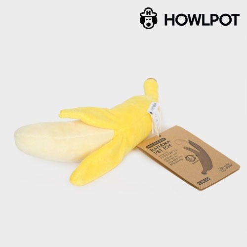 하울팟 청과시리즈 바나나 바스락 토이 강아지 장난감