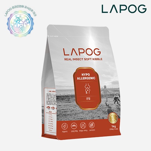 라포그 LAPOG 강아지 사료 리얼인섹트 소프트 키블 조인트 1kg 관절케어
